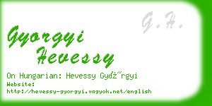 gyorgyi hevessy business card